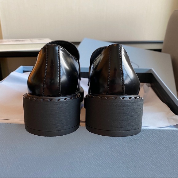 Prada Women's Black Glossy Loafers - Picture 5 of 5